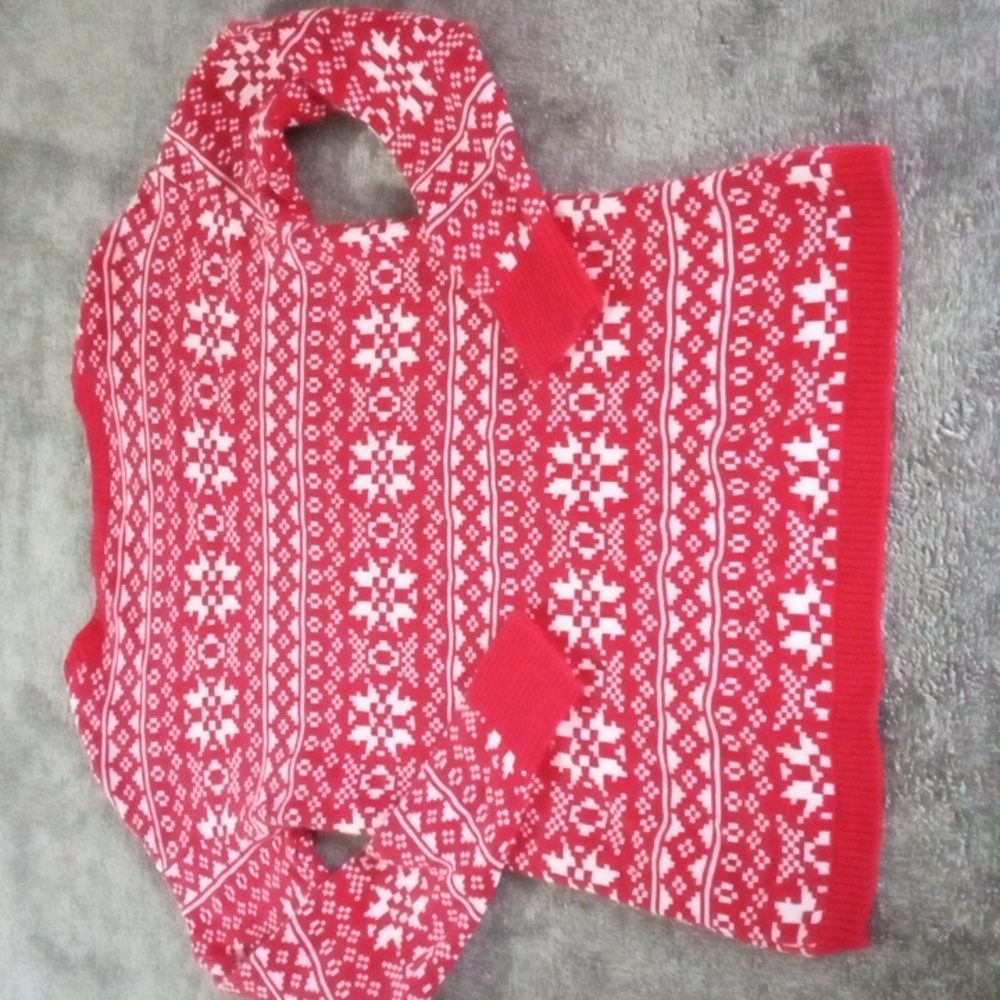 Isabella's Closet Santa cat rhinestone Fair Isle ugly Christmas sweater - Picture 8 of 8
